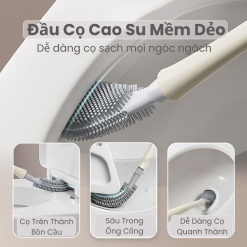 Cọ bồn cầu tròn Silicon BATHTURE