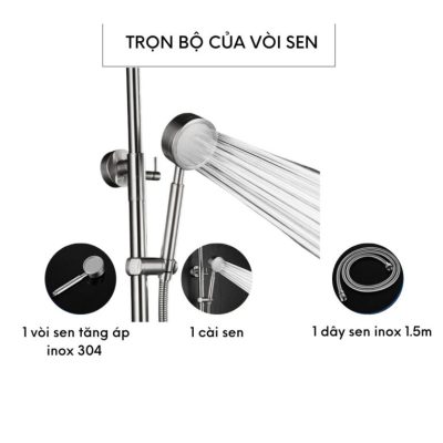 vòi hoa sen nhà tắm tăng áp lực nước 1