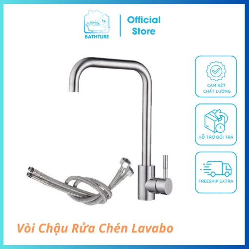 Vòi Chậu Rửa Chén Lavabo INOX304