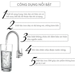 Vòi Chậu Rửa Chén Lavabo INOX304