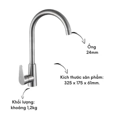 Vòi Chậu Rửa Chén Lavabo INOX304